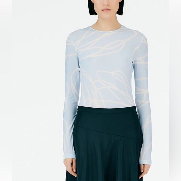 Tulipe All Over Jersey Fitted Long Sleeve T-Shirt NWOT - Picture 4 of 10